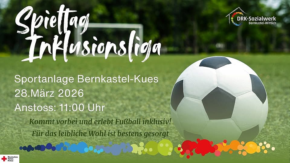 Spieltag Inklusionsliga grüne Wiese mit Fußball