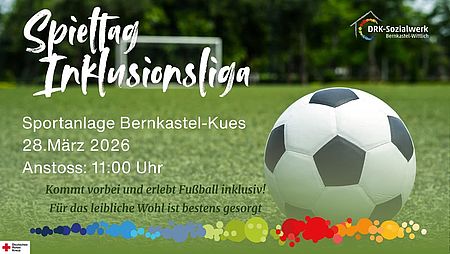 Spieltag Inklusionsliga grüne Wiese mit Fußball